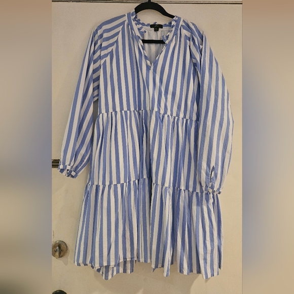 J. Crew Dresses & Skirts - Blue and White Striped Dress